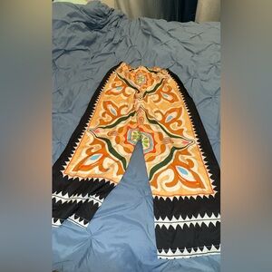 Colorful Patterned Pants never worn shein large